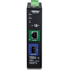TRENDnet TI-BF711SFP Industrial 10-Gigabit SFP+ Media Converter, IP50, DIN rail or wall mount